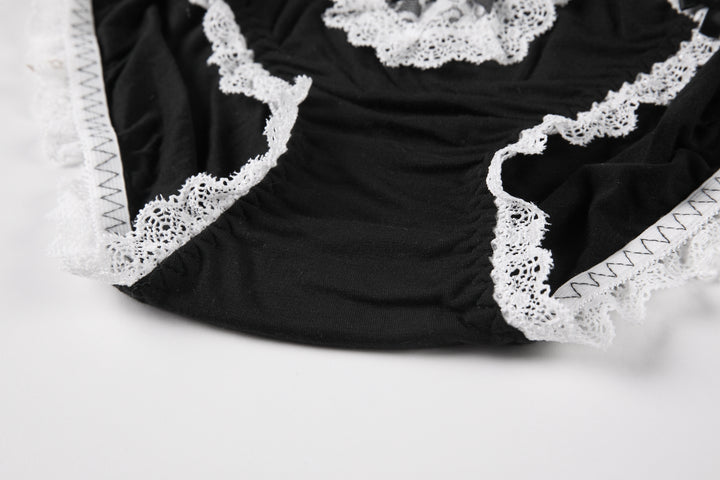 Sexy Lace Lolita Bow Low Rise Briefs