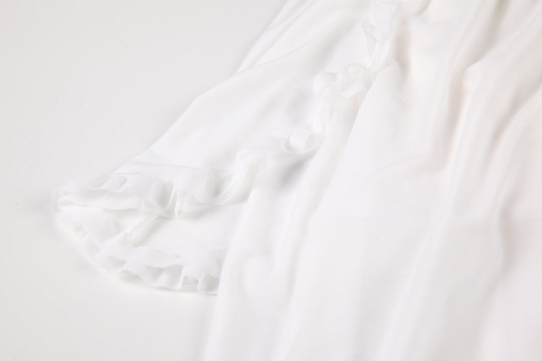 Chemise de nuit sexy en maille transparente à lacets - robes