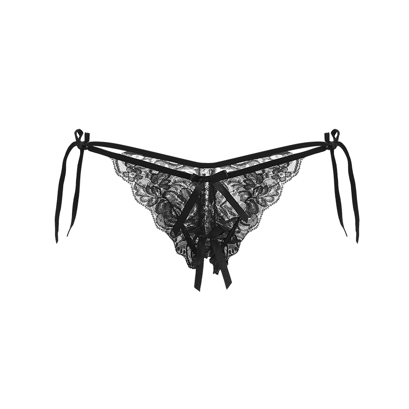 Buy Psychovest Black Lace Transparent Stripped Back And Panty